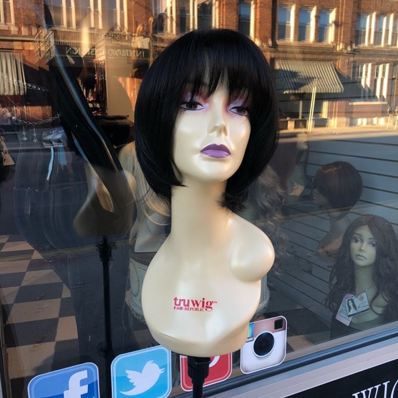 Wig black bob Alopecia Hairloss Fulllace New Wig - Picture 3 of 8